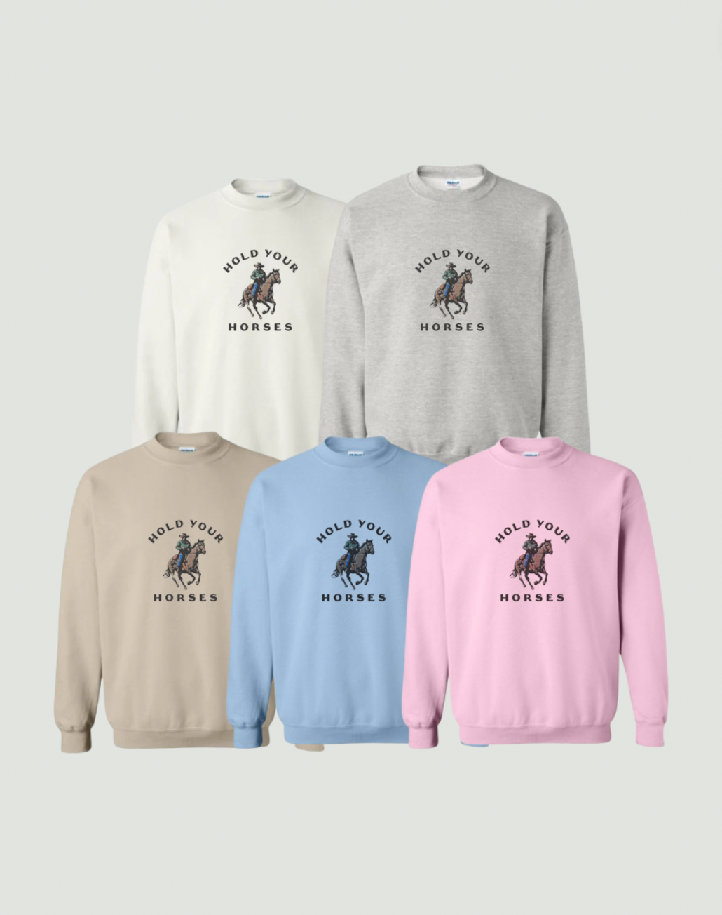 "Hold Your Horse" Retro Tee Shirt Sweater Sweatshirt