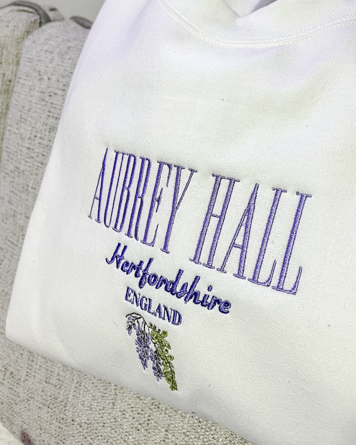 Embroidered Aubrey Hall Bridgerton Crewneck Hoodie Sweatshirt