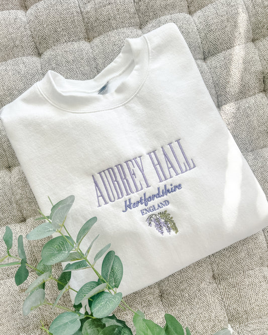 Embroidered Aubrey Hall Bridgerton Crewneck Hoodie Sweatshirt