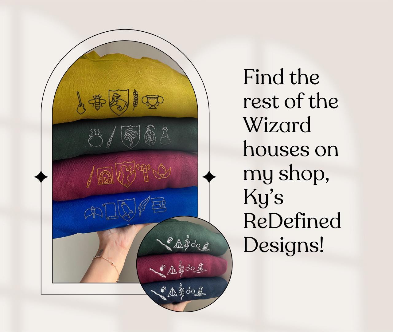 Slytherin Wizard House Embroidered Sweatshirt, Magical Fan Gift, Cozy Fantasy Apparel, Perfect Bookish Christmas Gift